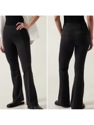NWT Athleta Delancey Skyline Ankle Flare Pant M Black Stretch Tailored thumbnail 3