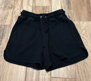 Aerie Black Waffle Lounge Shorts thumbnail 1