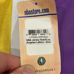 Los Angeles LA Lakers NBA Basketball ProFanity Jersey Pocket Scarf Women’s Gold thumbnail 7