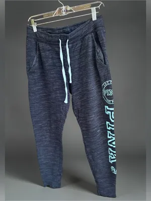 Victoria's Secret PINK black multi-logo skinny jogger sweatpants. thumbnail 3