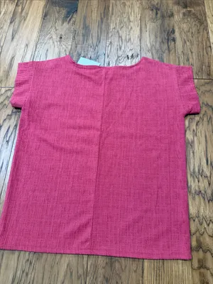 Loft NWT pink cap sleeve button detail women’s top blouse size S thumbnail 4
