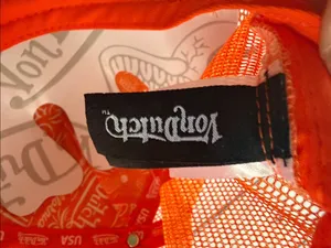 Von Dutch Orange & Green Camo Trucker Hat with Rhinestone Logo thumbnail 9