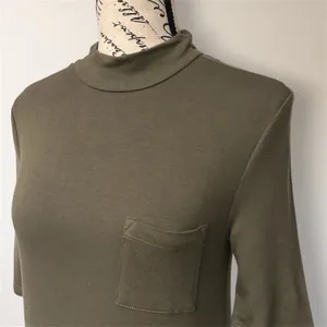 Articles of Society‎ S Military Green Mock Neck Pocket Top Minimalist Travel NWT thumbnail 6