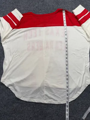 47 Brand Texas Tech Red Raiders women's 3/4-sleeve fashion jersey with glitter graphic thumbnail 5