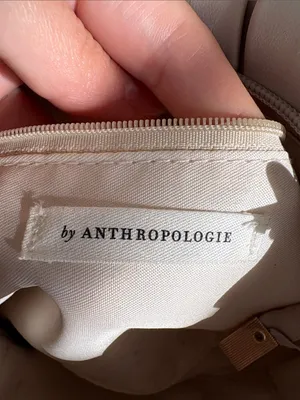 Anthropologie Lindy Woven Clutch Cream crossbody thumbnail 8