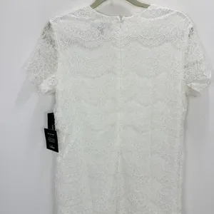 Lulus Take Me to Brunch Ivory Lace Shift Dress Wedding Bridal Party Small NWT thumbnail 9