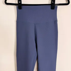 WILO The Label Navy Ribbed High Waisted Leggings WL24-157 Size Small NEW thumbnail 4
