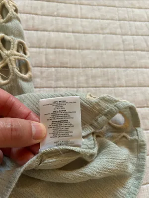 Anthropologie Salty lemon sea sage green pull on wide leg sheer beach boho pants L thumbnail 3