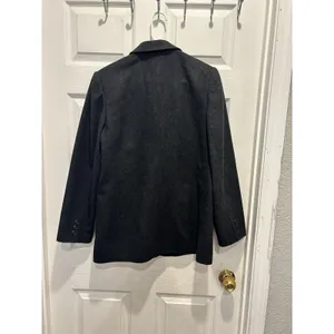 Eddie Bauer Womens Charcoal Gray Flannel Wool Blend 3-Button‎ Blazer Jacket Sz M thumbnail 7