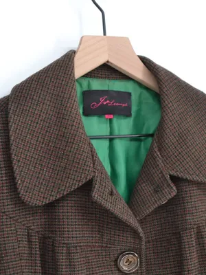 Vintage New York Houndstooth Tweed Jacket Brown M Size M thumbnail 5