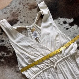 L*SPACE Cream Kenzie Dress Cover up Open‎ Sides Midi Size Large thumbnail 9