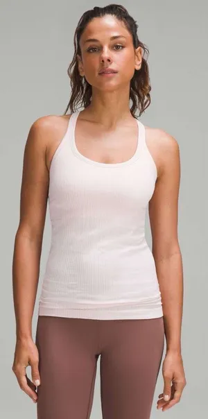 Lululemon Ebb To Street Tank Top in Flush Pink Size 8 thumbnail 1