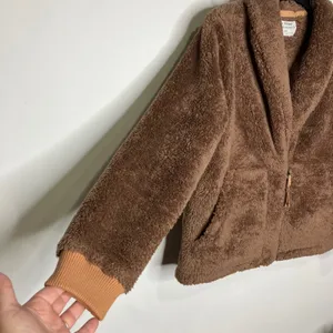 REI Co-op brown Nook Cardigan women's size‎ small cozy soft teddy jacket thumbnail 4