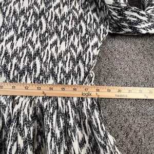 Zara Tunic Top Women‎ Small Black White Ikat Print Crochet Embroidered V-Neck thumbnail 10