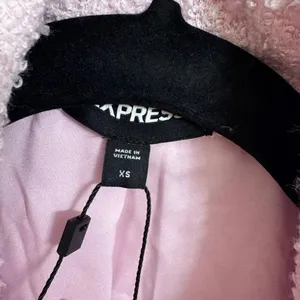 Express Pastel Spring Pink Tweed Double-Breasted Cropped‎ Blazer XS NWT thumbnail 4