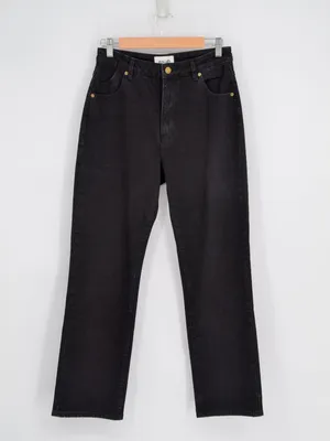 Rolla's Original High Rise Straight Jeans Black Size 28 thumbnail 2