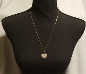 Avon Heart Butterfly Quartz Necklace Gold thumbnail 2