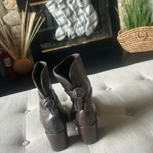 FRYE BOOTS Lucinda Brown Leather‎ Booties Size 8 thumbnail 6