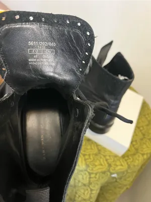 Zara Black Lace-Up Brogue Boots with Decorative Silver Buttons thumbnail 8