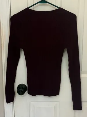 NWOT Old Navy So Soft Lite Ribbed Crewneck Sweater in Plum Paradise thumbnail 7