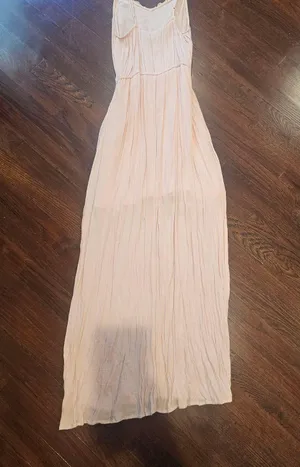 Vintage Peach Lace Maxi Dress thumbnail 3