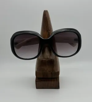 Steve Madden Oversized Black Square Sunglasses with Cream Temples thumbnail 1