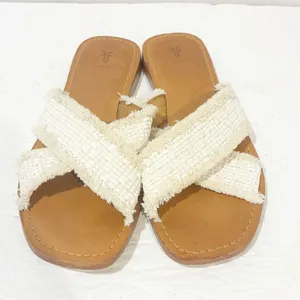 Frye Hayley Frayed Slides Sandals‎ Womens Size 7 thumbnail 2