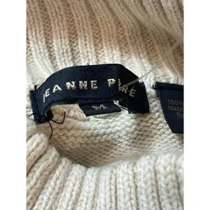 Jeanne Pierre Cream Light Beige Mock Neck Pullover Knit Sweater M NWT thumbnail 6