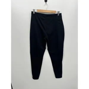 Lands End Womens‎ Black Fleece Leggings Size M Pull On Stretch Lightly Lined thumbnail 2