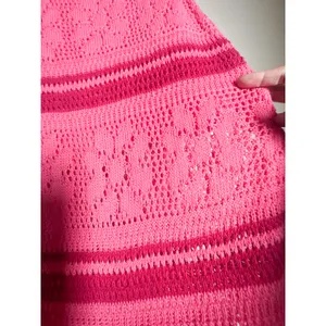 L*SPACE Rosalia Pink Crochet Strapless Maxi Dress S NWT thumbnail 6