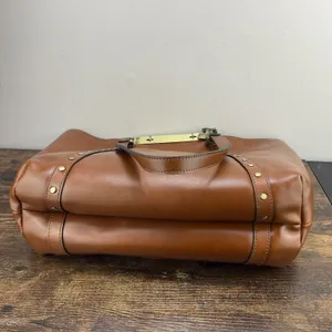 New Patricia Nash Benvenuto Large Leather Tote Bag Cognac 15 Year Anniversary thumbnail 6