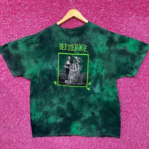 Beetlejuice Tombstone Green Tie Dye T-Shirt XL thumbnail 1