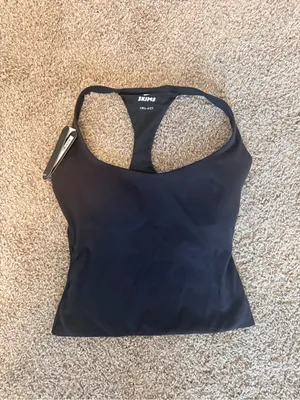 Nike x SkimS Matte Women's Racerback Tank Top size xs obsidian NWT thumbnail 4
