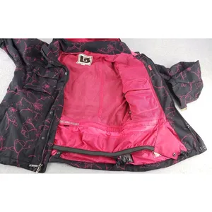 Vintage Burton Y2k Ski‎ Parka Jacket Black Pink Snowboard Hooded Women's Medium thumbnail 11