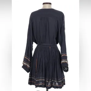 Free People Black Textured Casual Dress thumbnail 2