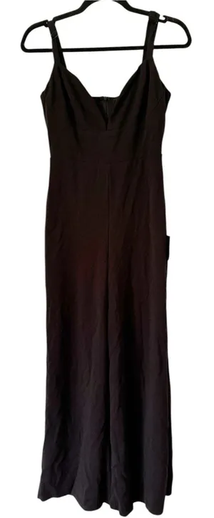 NWT Lulus Black Wide Leg Jumpsuit Size Small Sweetheart Neckline Empire Waist thumbnail 1
