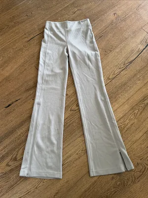 Lululemon Lululemon Brushed Softstreme‎ Ribbed Zip Flared Pant 32.5"size 4 thumbnail 2
