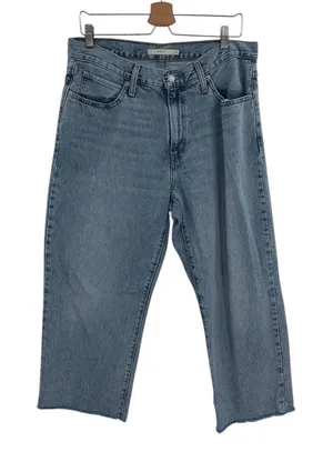 Levis 94 Baggy Jeans Light Wash High Rise Straight Leg Denim Womens‎ 31x31 thumbnail 1