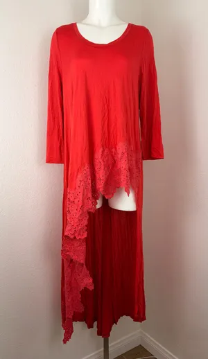Free People Meadowlands coral maxi top thumbnail 3