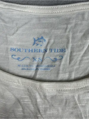 Southern Tide Smocked Babydoll Top Womens XS White NWT Ruffle Coastal Preppy thumbnail 7