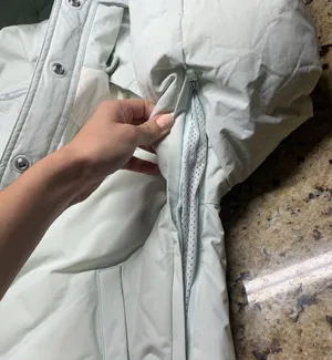 Free People ski jacket light green winter thick warm waterproof zip up with hood thumbnail 5