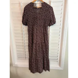 Petal +‎ Pup Purple Floral Midi Dress Size 10 thumbnail 2