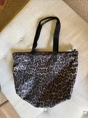 Coach Cheetah Ocelot Print Nylon Tote Small & Matching Pouch Wallet Rare thumbnail 8