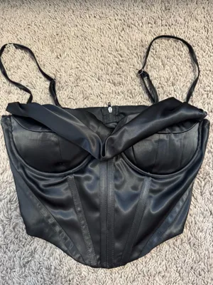 Black Going Out Top ZARA Corset thumbnail 1
