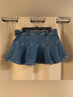 Sweet Society Denim Mini Skirt with Pumpkin Embroidery thumbnail 2