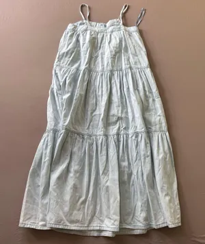 Bamboo DENIM BUTTON TIERED JUMPER Dress thumbnail 5