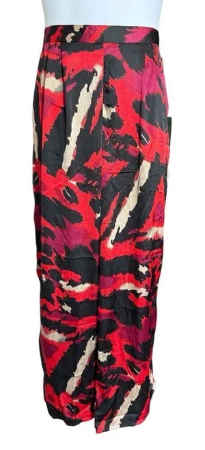 NWT Womens Myth Clothing Live 4 Truth Company Sateen Abstract Palazzo Pants - L thumbnail 1