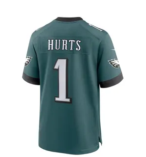 Men's Philadelphia Eagles Jalen Hurts Nike Midnight Green Team Game Jersey thumbnail 2