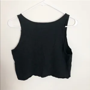 Brandy Melville LA Bones Tank Top Black Crop Skeleton thumbnail 3