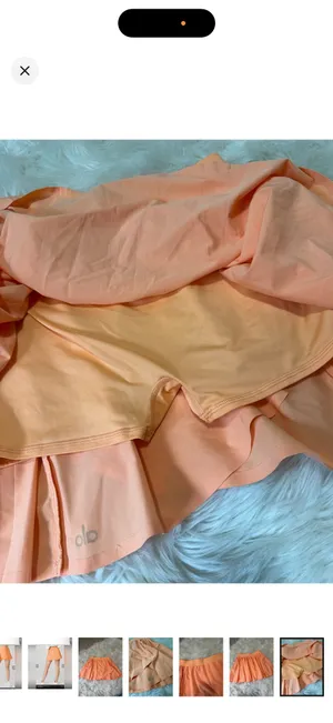 Alo Yoga Aces Tennis Skirt In Cantaloupe thumbnail 4